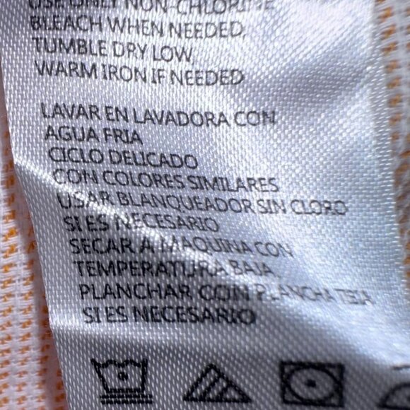 Mens Shirt Large Orange Weatherproof Vintage Short Sleeve Button Down L Lg Peach - Picture 4 of 9